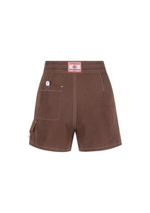 TIE FRONT BOARDSHORT | MOCHA