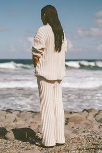 Textured Stripe Knit Pant | Coconut