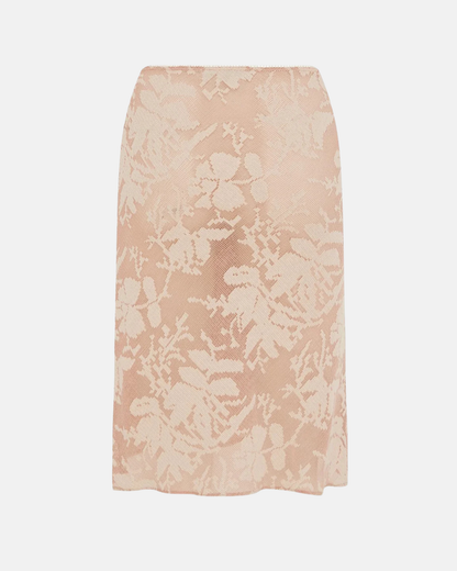 Olga Joan Bias Knee Skirt Petalo Lace