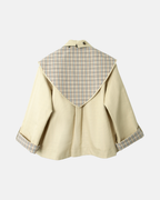 Damson Madder Jerry Reversible Crop Trench Ginger Check