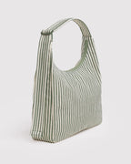 BAGGU NYLON SHOULDER BAG | SAGE STRIPE