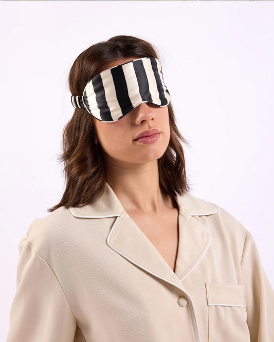 SILK EYEMASK | VANILLA BEAN STRIPES