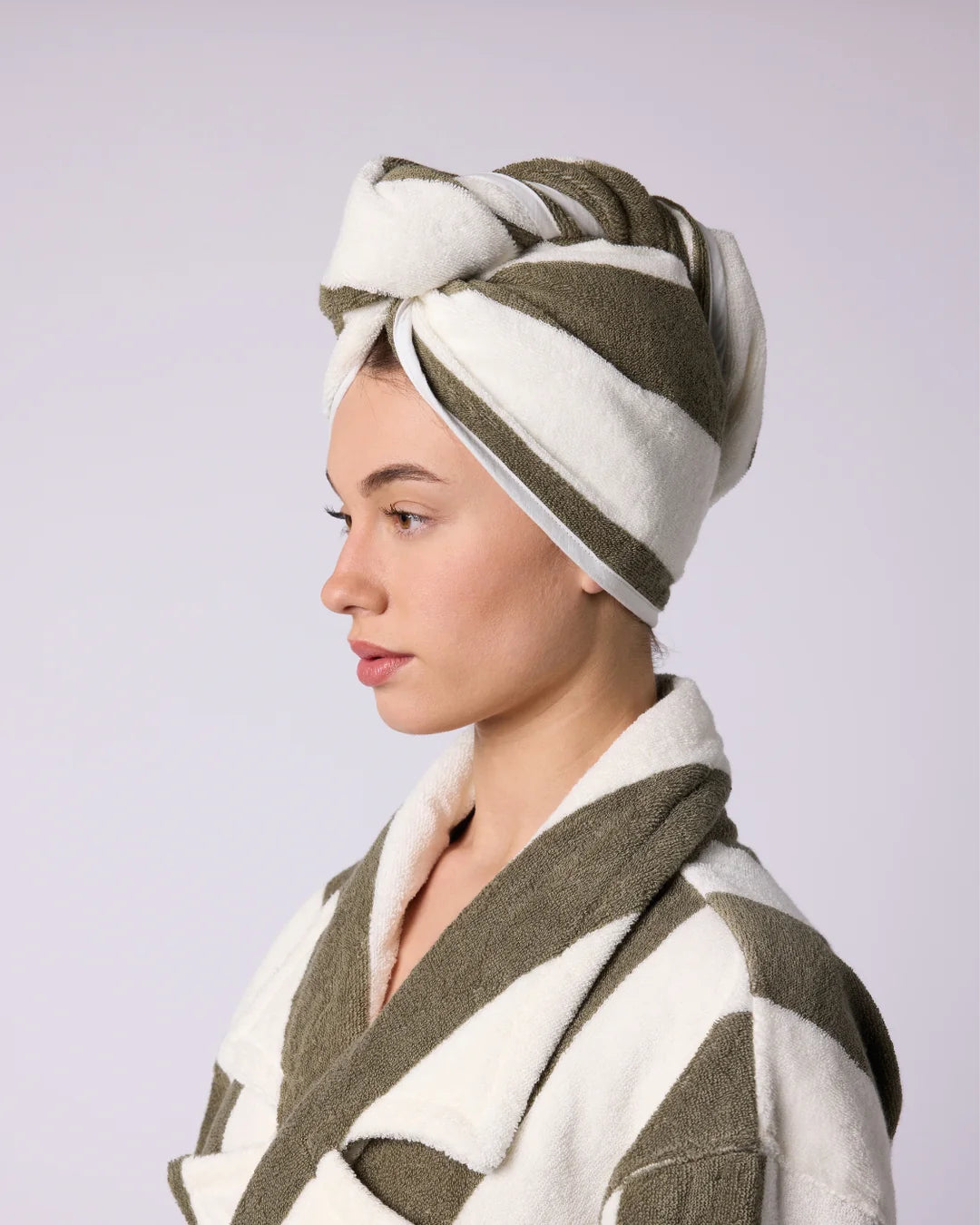 HOMMEY HAIR WRAP | MATCHA STRIPE