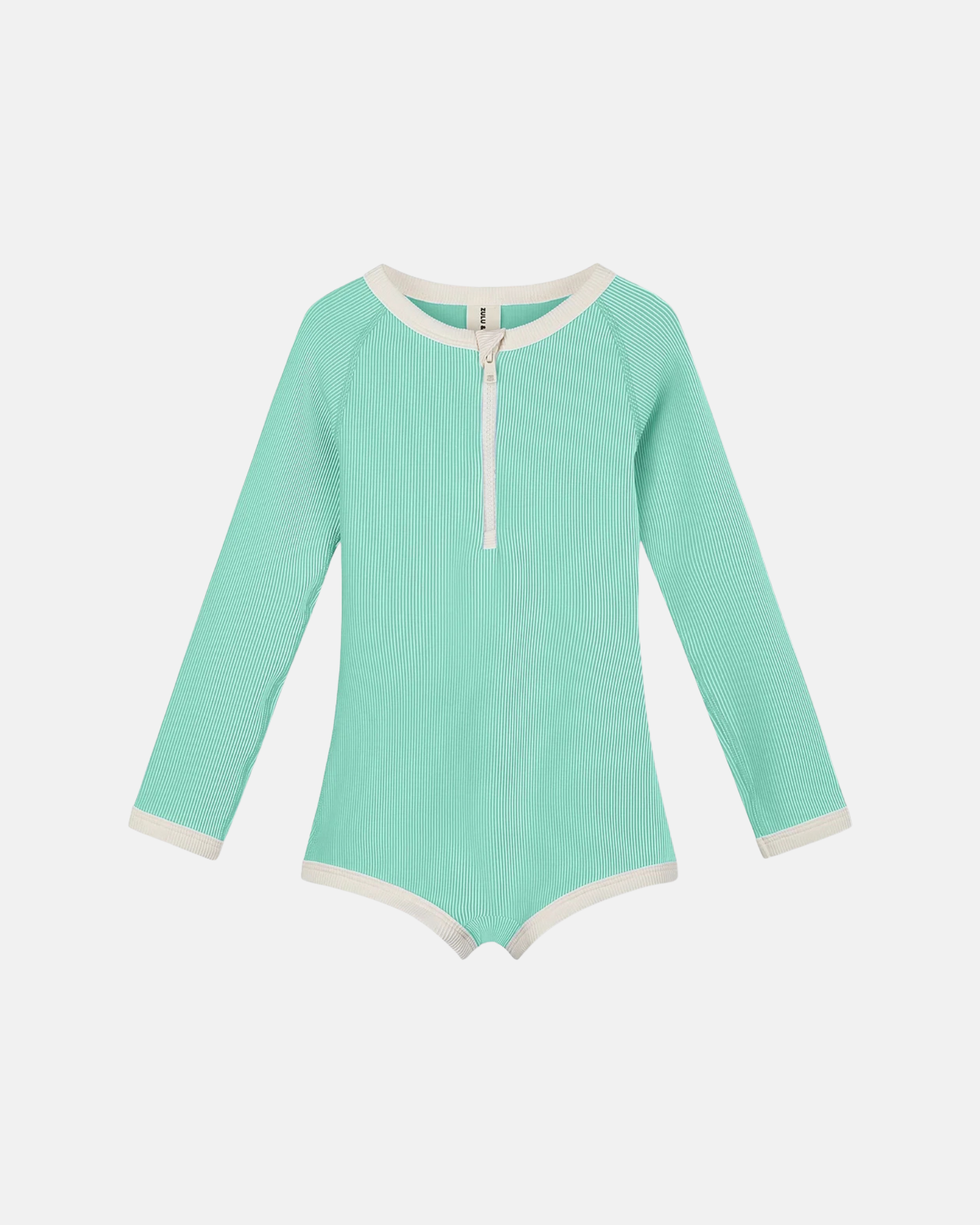 Zulu & Zephyr Mini Stripe Rashie Onesie Aqua