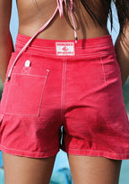 TIE FRONT BOARDSHORT | RED