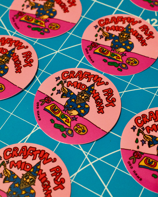 Odd Hand Co. Craftin' Past Midnight Sticker 2