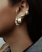 OYSTER SHELL HOOPS - SMALL | 18K GOLD PLATING
