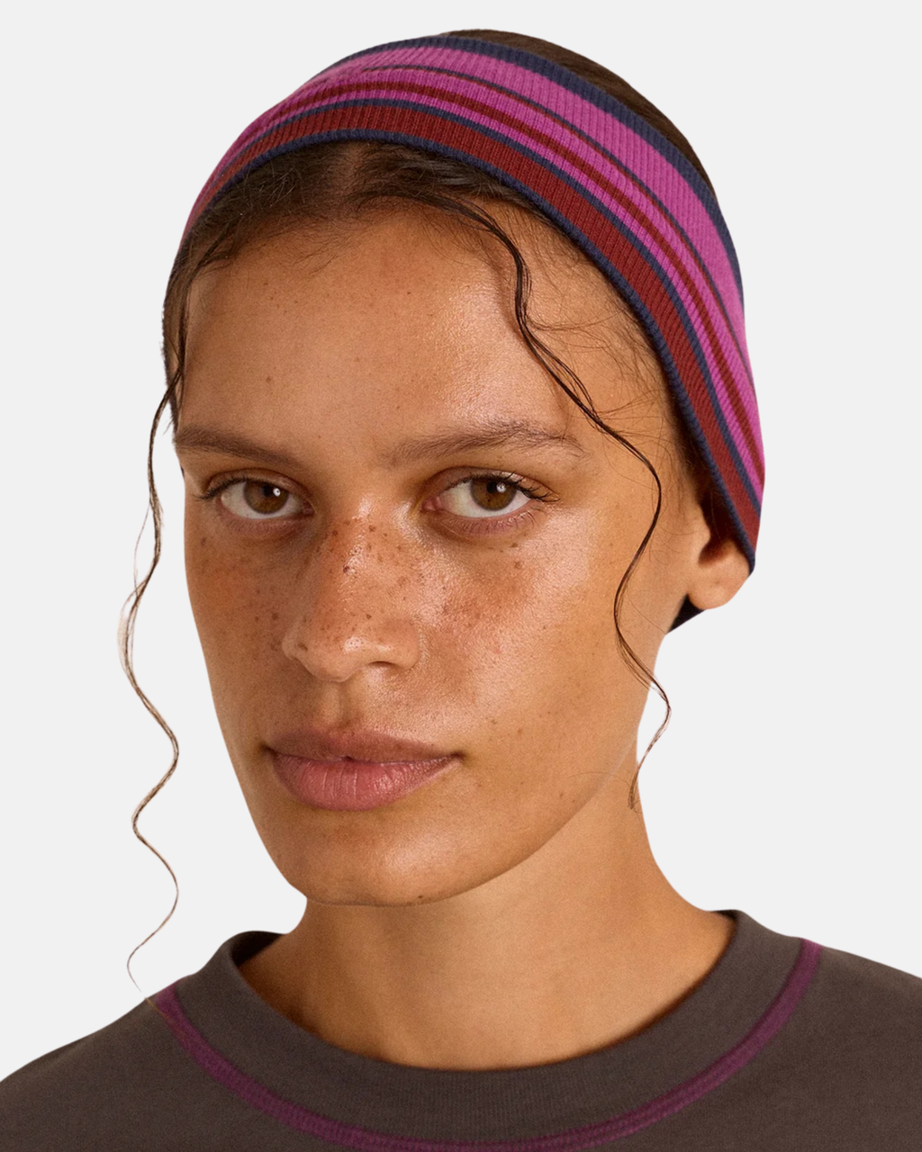 Damson Madder Stripe Headband Viola Stripe