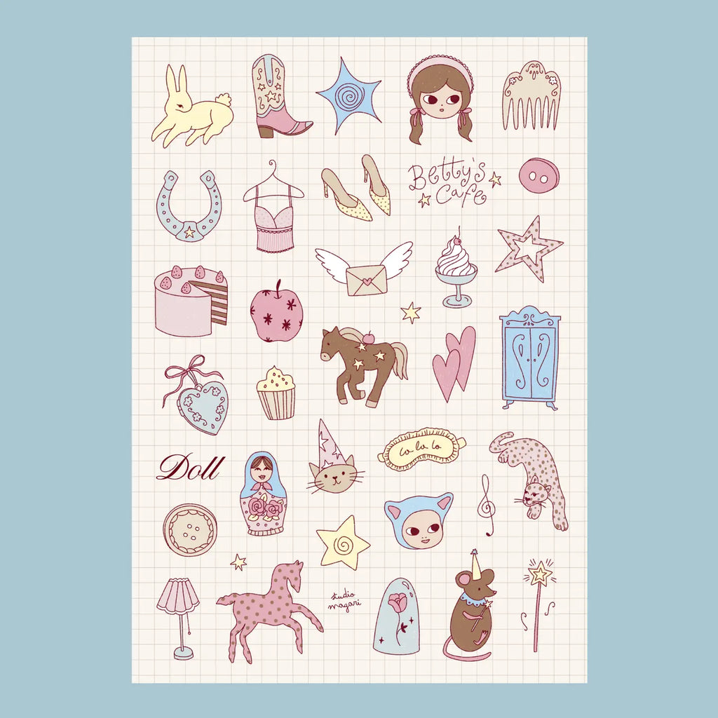 Studio Magari Betty's Cafe Sticker Sheet