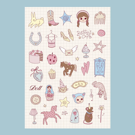 Studio Magari Betty's Cafe Sticker Sheet