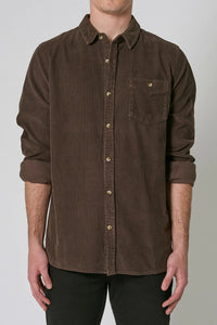 MEN AT WORK FAT CORD SHIRT | BROWN