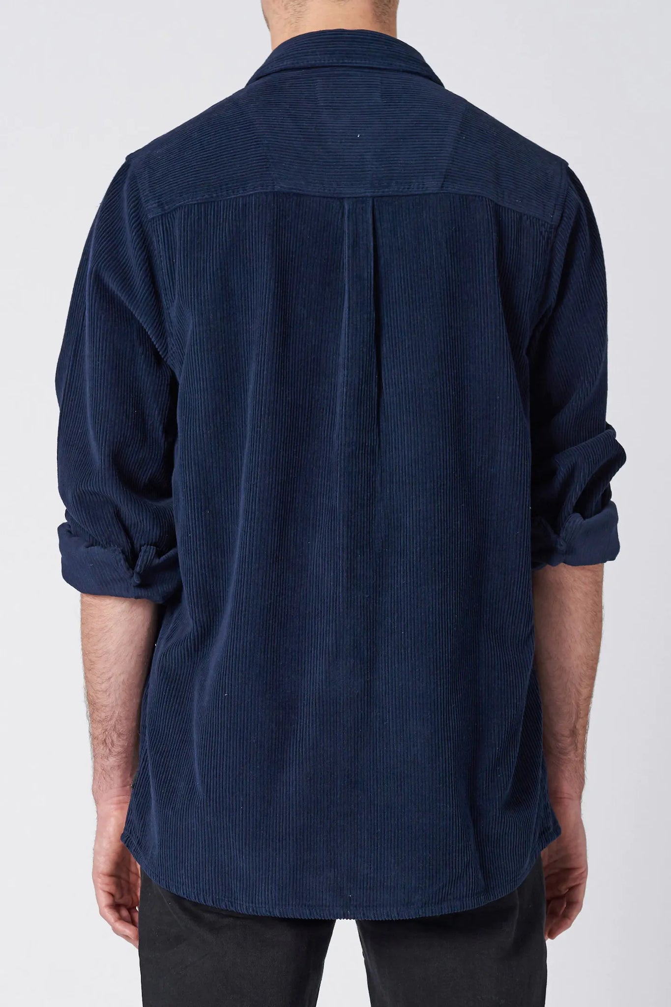 MEN AT WORK FAT CORD SHIRT | NAVY