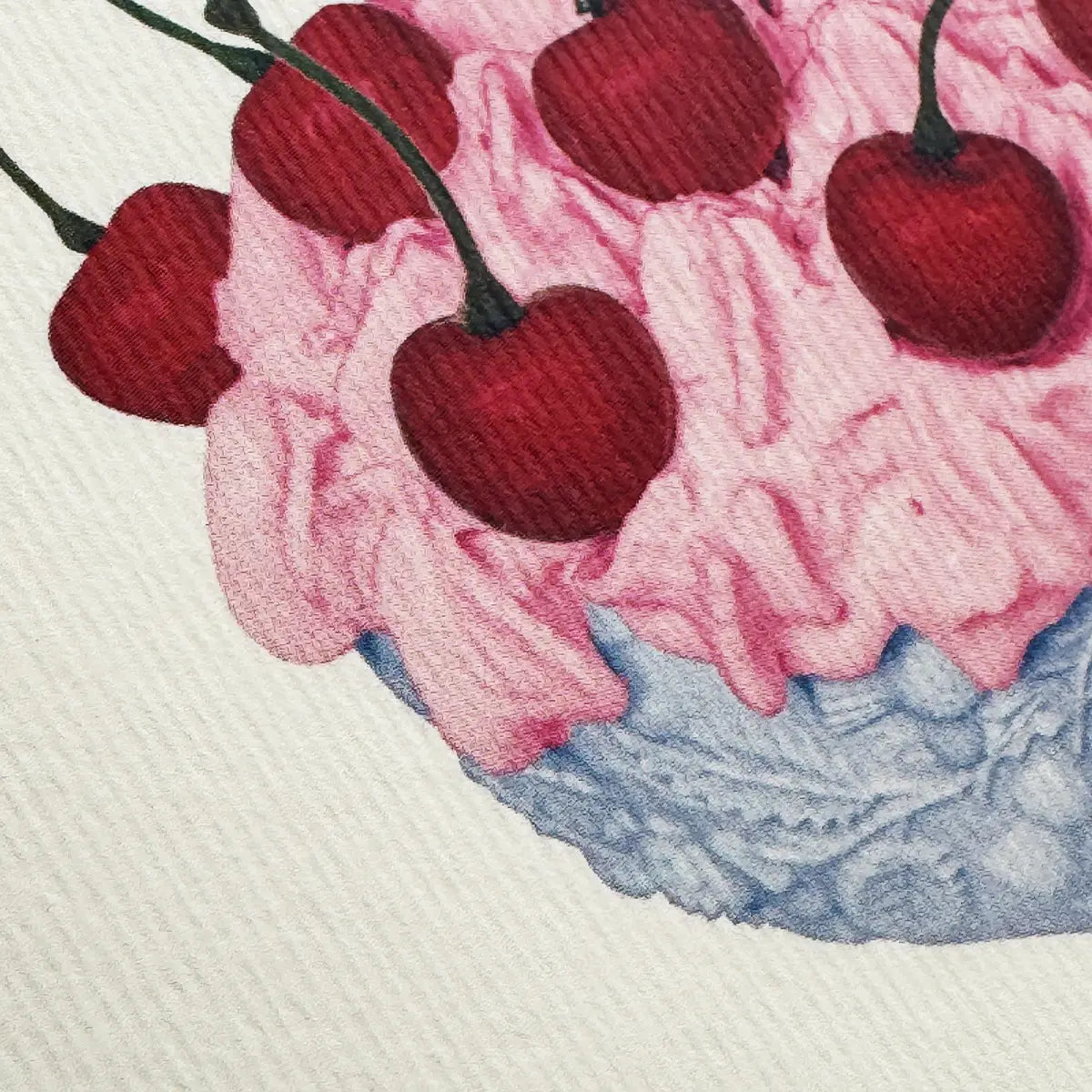 Canonbury Press Strawberry Chantilly Cream Greeting Card