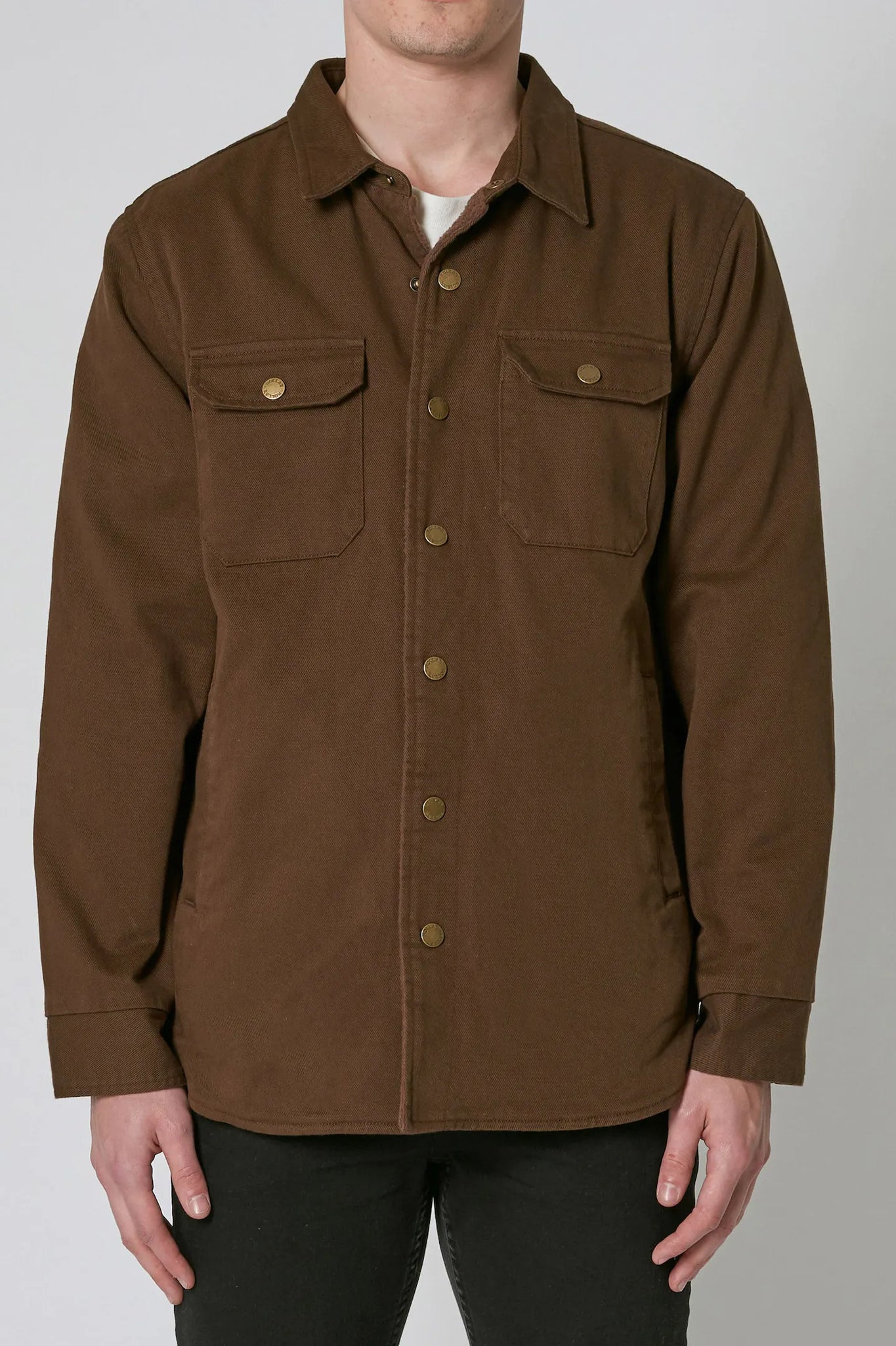 MEN AT WORK DRILL JACKET | ESPRESSO