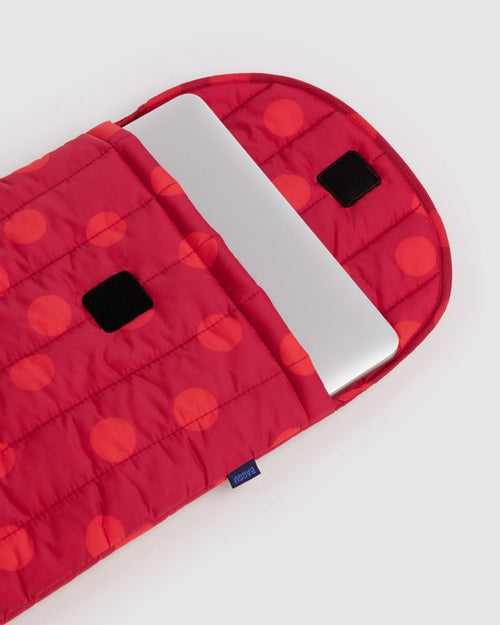 Baggu Puffy Laptop Sleeve 13"/14" Red Polka Dot