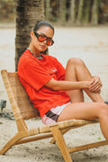 CHILLIN OVERSIZED TEE | POPPY RED