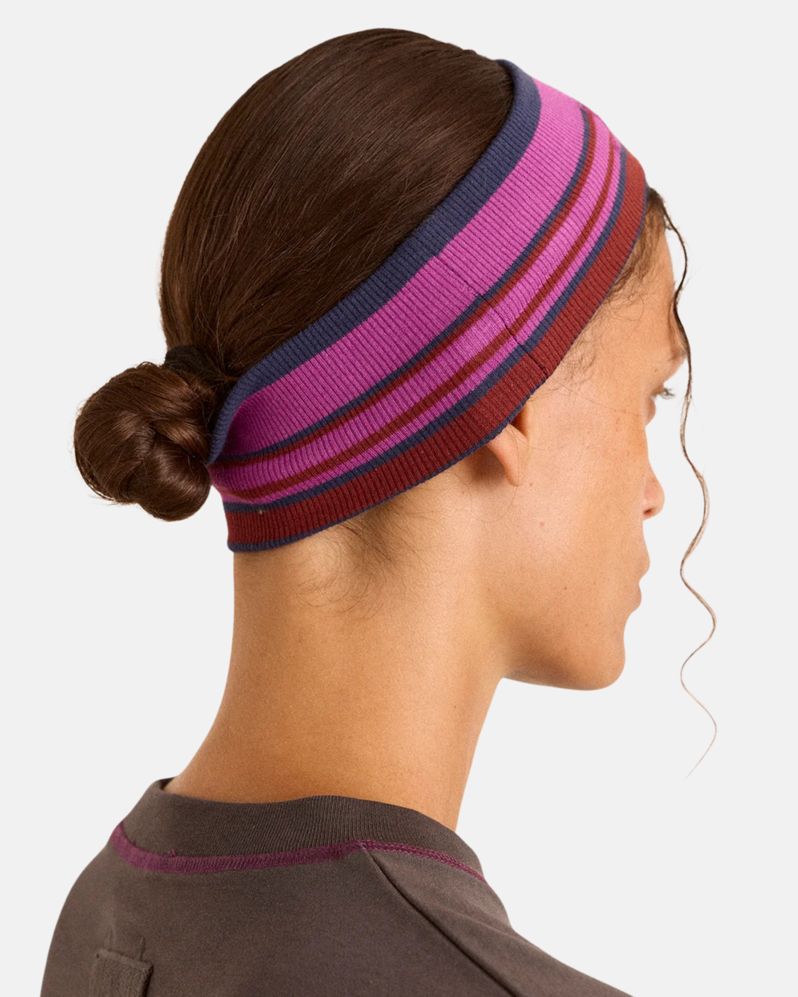 Damson Madder Stripe Headband Viola Stripe
