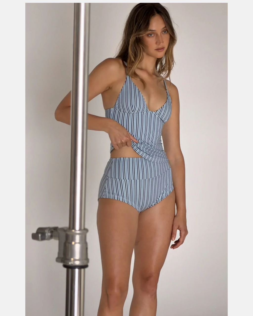 Zulu & Zephyr Blue Pin Stripe Cheeky Boy Short