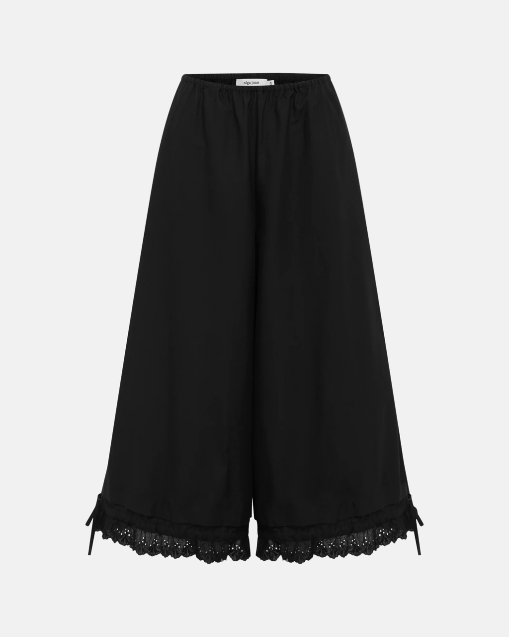 Olga Joan Lace Edge Pantaloons Nera