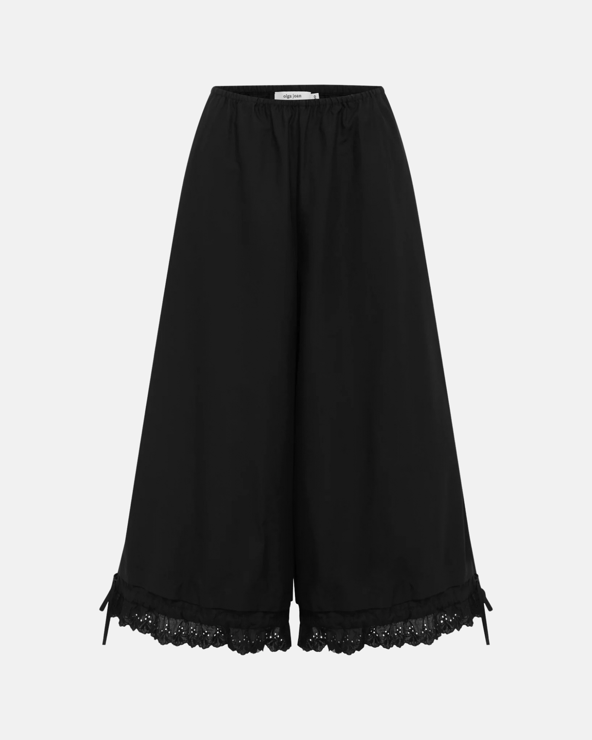 Olga Joan Lace Edge Pantaloons Nera