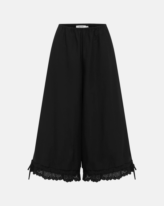 Olga Joan Lace Edge Pantaloons Nera