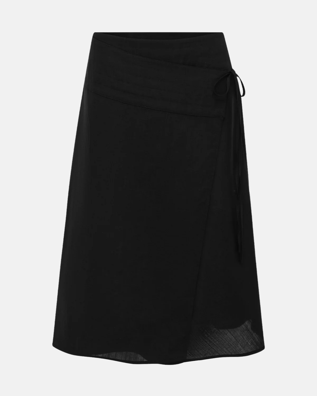 Olga Joan Tie-Waist Skirt Nera