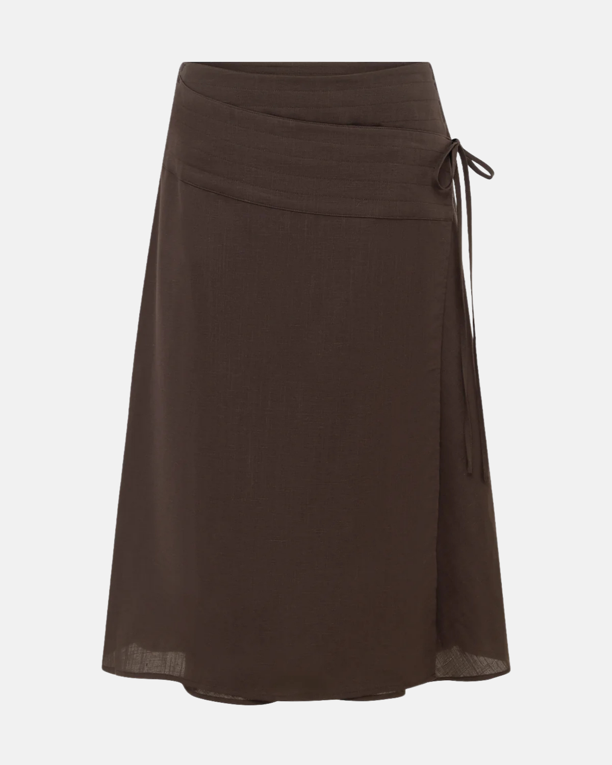 Olga Joan Tie-Waist Skirt Ciocco