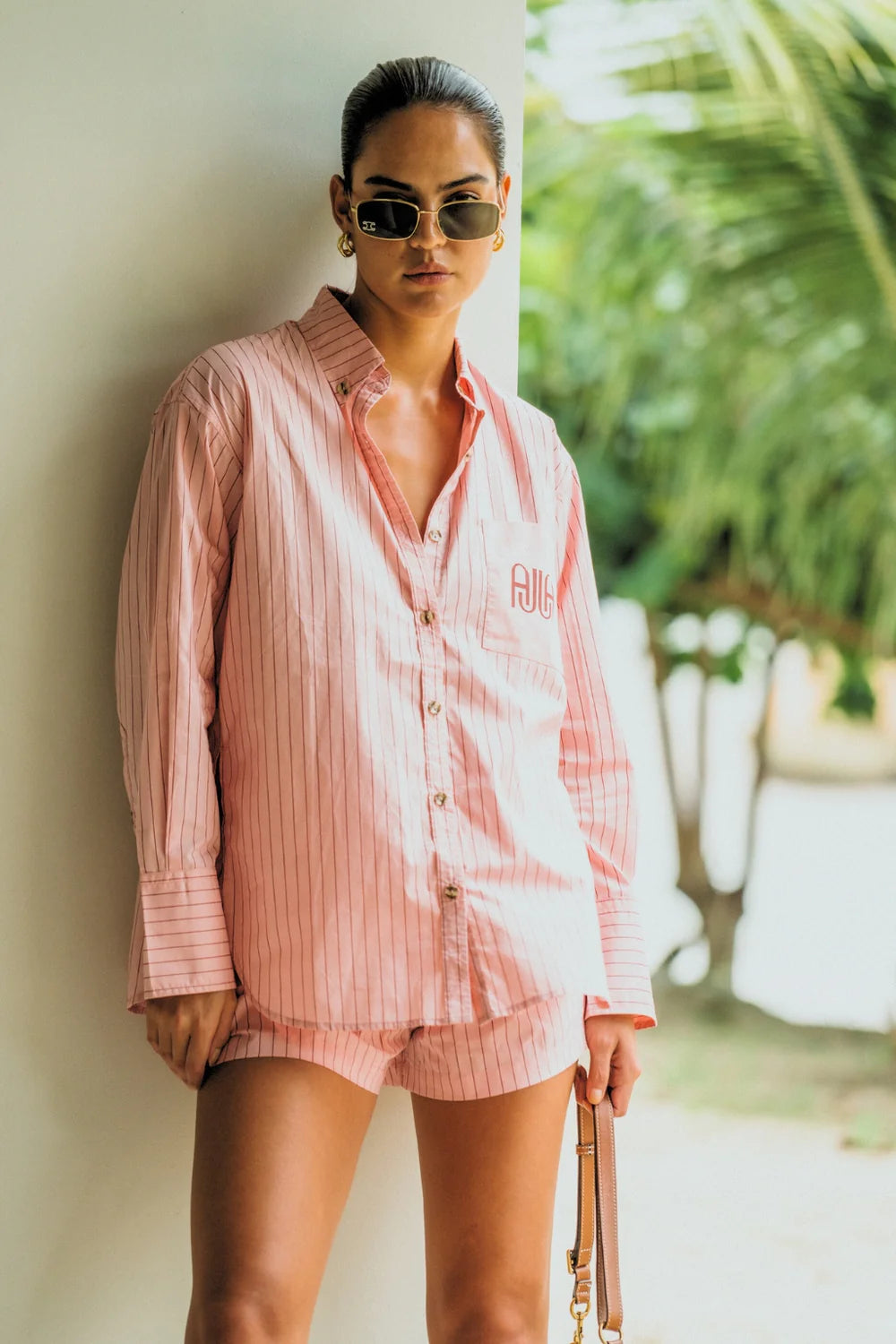 AJJA STRIPE SHORT | BLUSH PINK