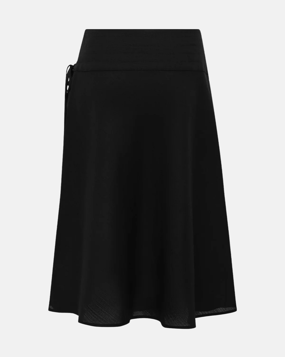 Olga Joan Tie-Waist Skirt Nera