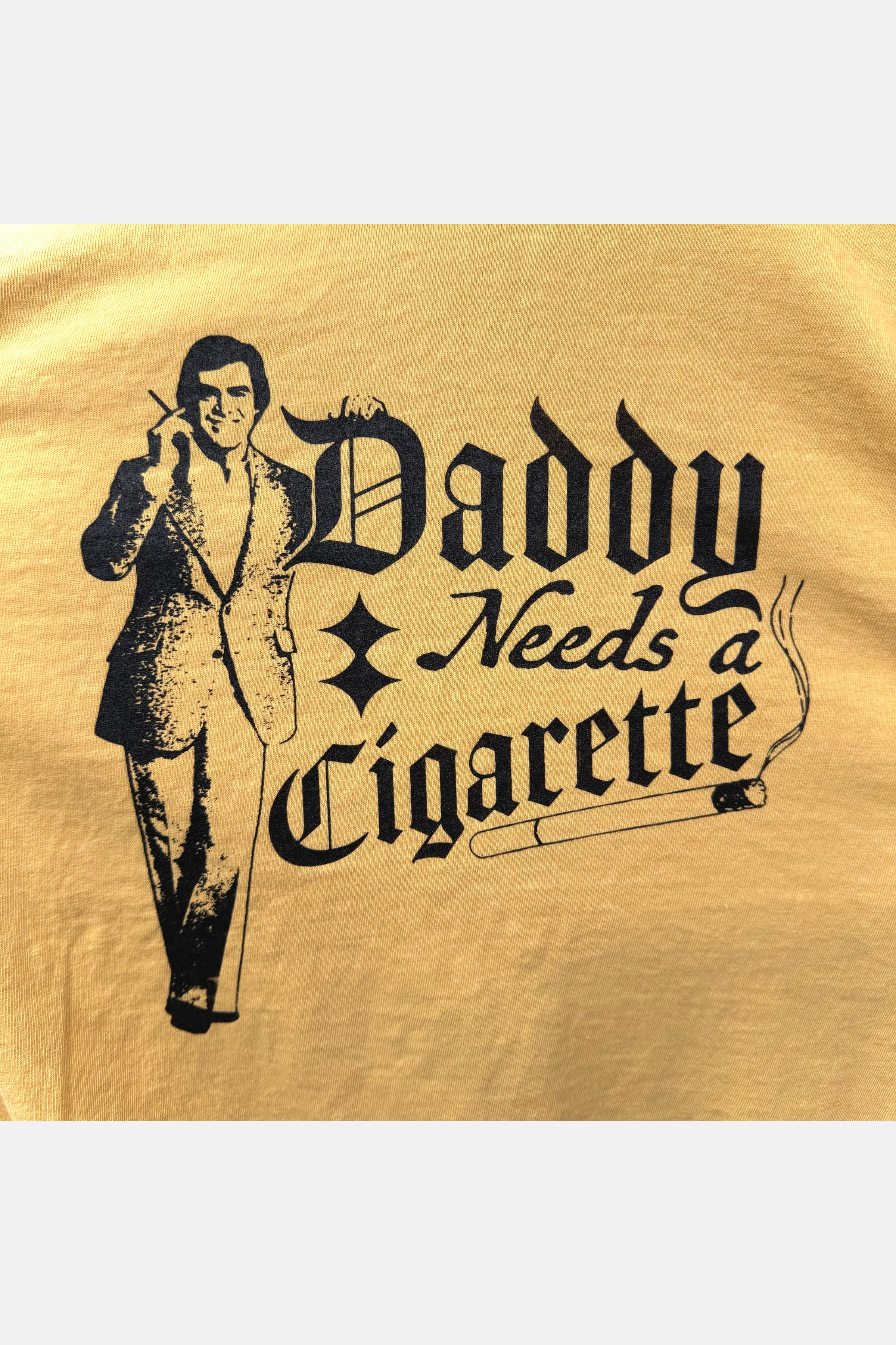 Freddy Tyler Paul 'Daddy Needs a Cig' Tee Yellow