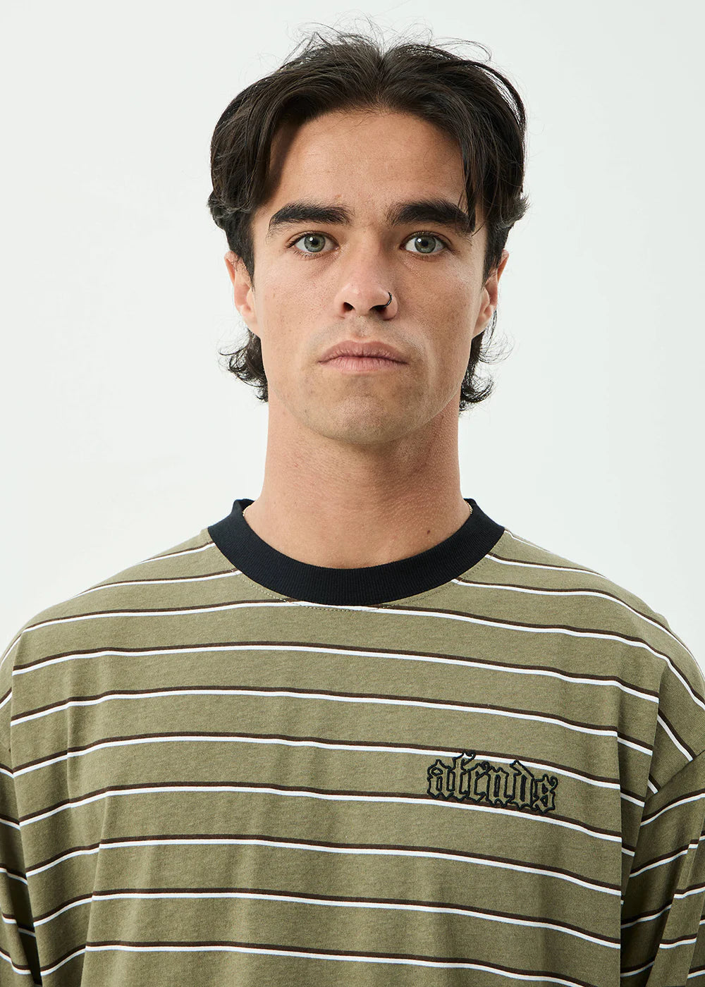 ALTITUDE BOXY LONG SLEEVE TEE | STONE STRIPE