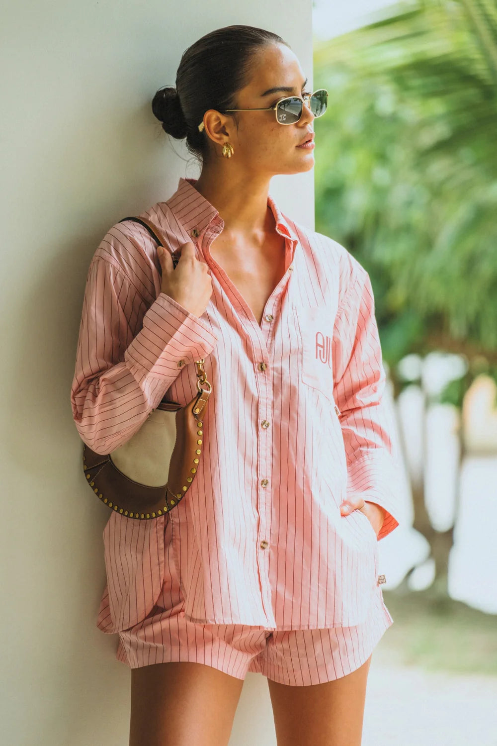 AJJA STRIPE SHORT | BLUSH PINK
