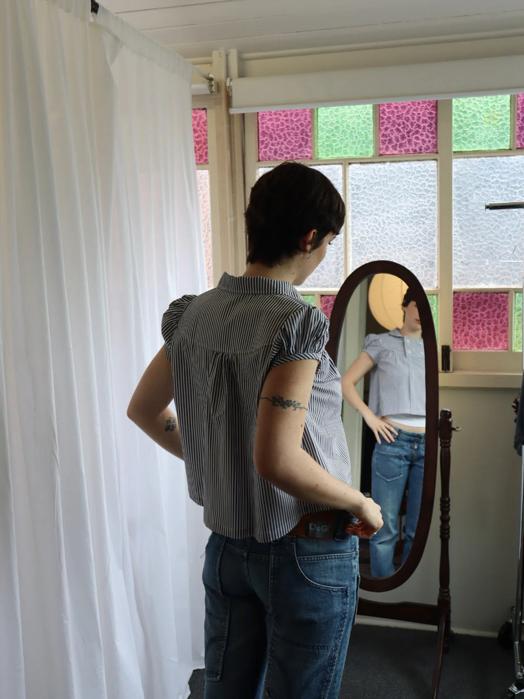 BABY BUTTON TOP | STRIPE