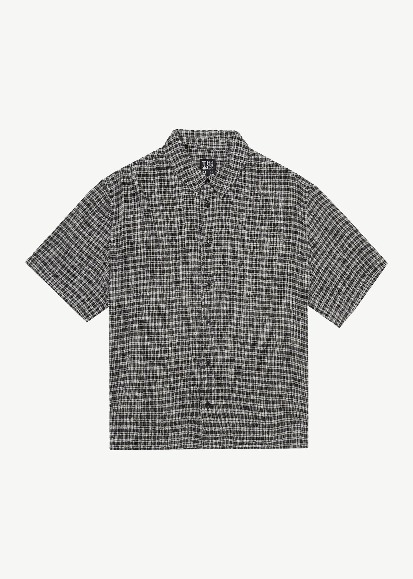 ASTA SEERCUCKER CUBAN SHIRT | STEEL CHECK