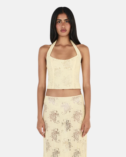 Ownley Gem Lace Top Butter