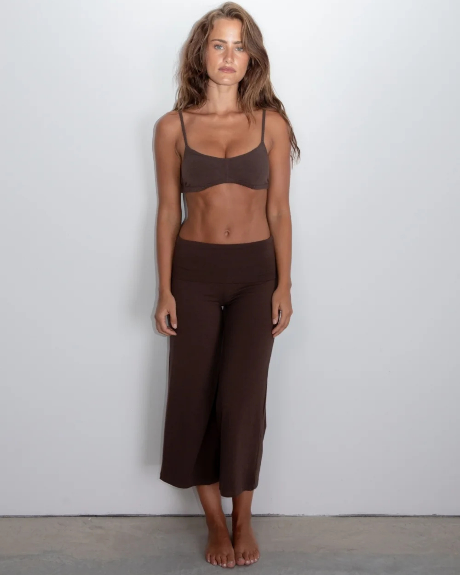 Pinky & Kamal Yin Flare 7'8 Length Dark Brown