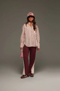 ALPINE COTTON STRIPE SHIRT | LIGHT BLUSH