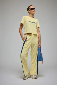 VOYAGE TERRY PANT | LEMON CREAM
