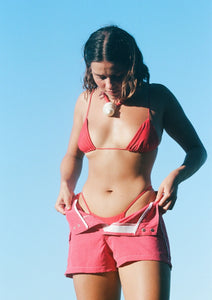 SNAP FRONT BOARDSHORT | RED