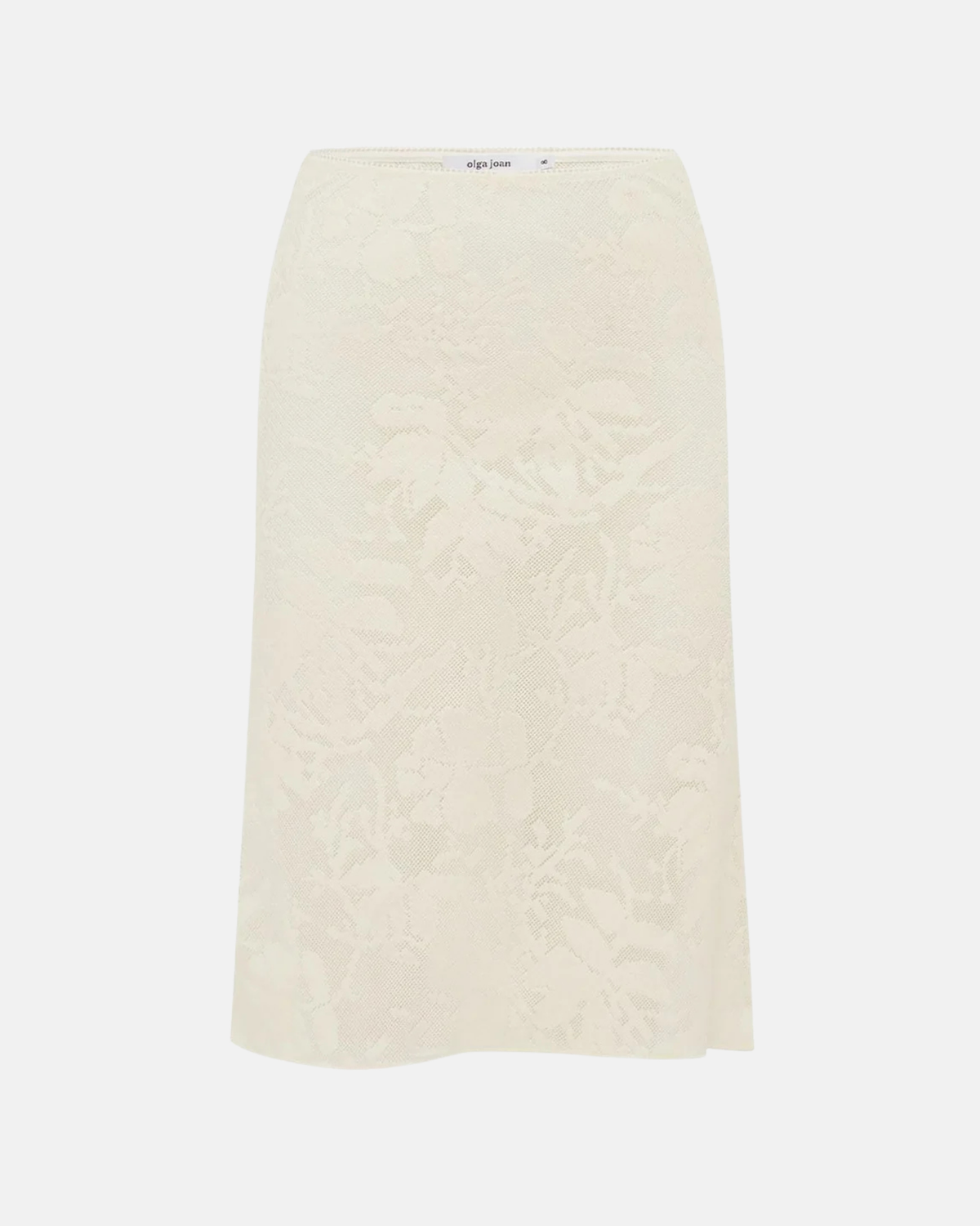 Olga Joan Bias Knee Skirt Burro Lace