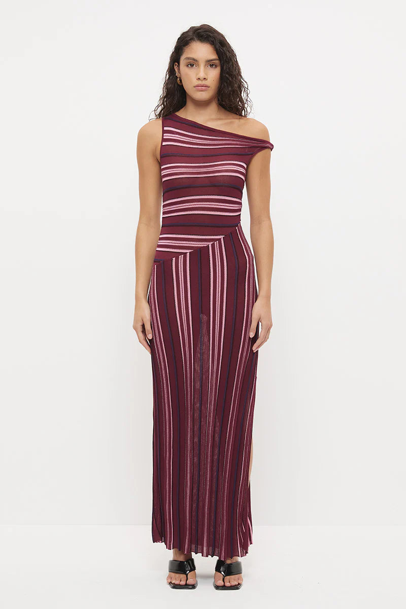 Mon Renn Selena Knit Top Berry Stripe