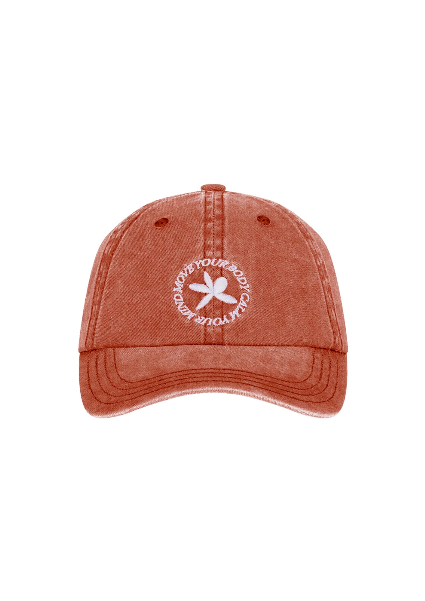 MOVE YOUR BODY DAD CAP | STONE WASH RED