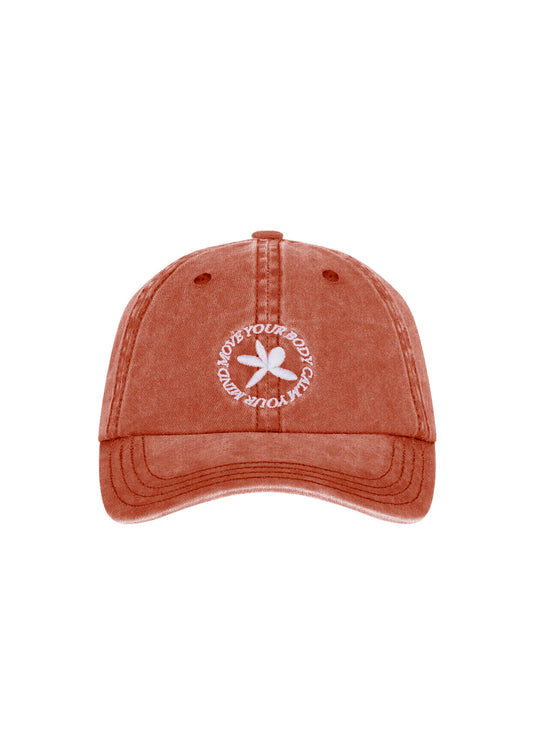 MOVE YOUR BODY DAD CAP | STONE WASH RED