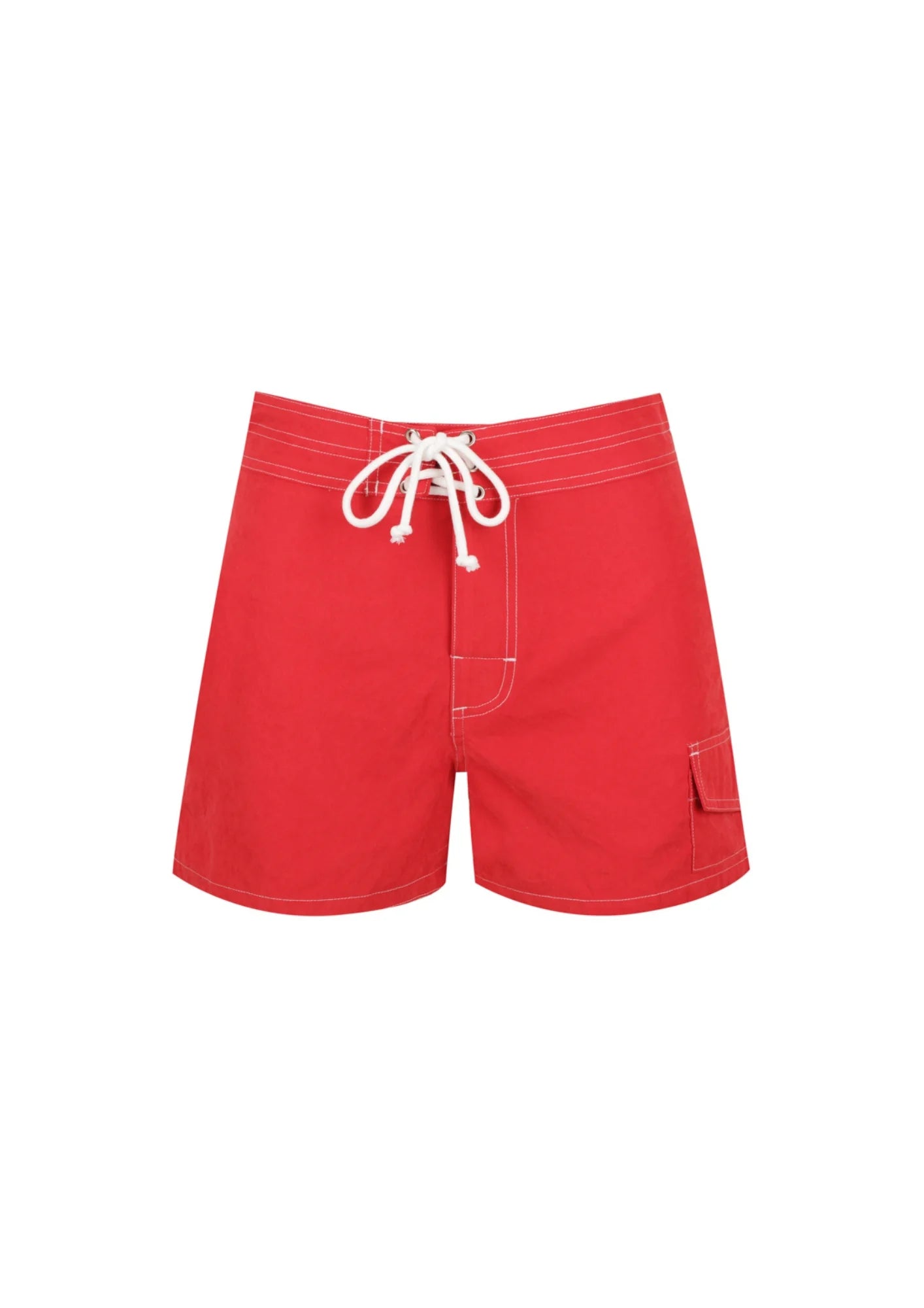 TIE FRONT BOARDSHORT | RED