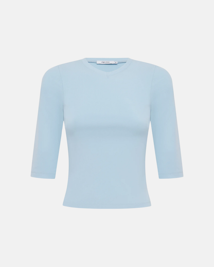 Olga Joan Baby V-Neck Top Cielo