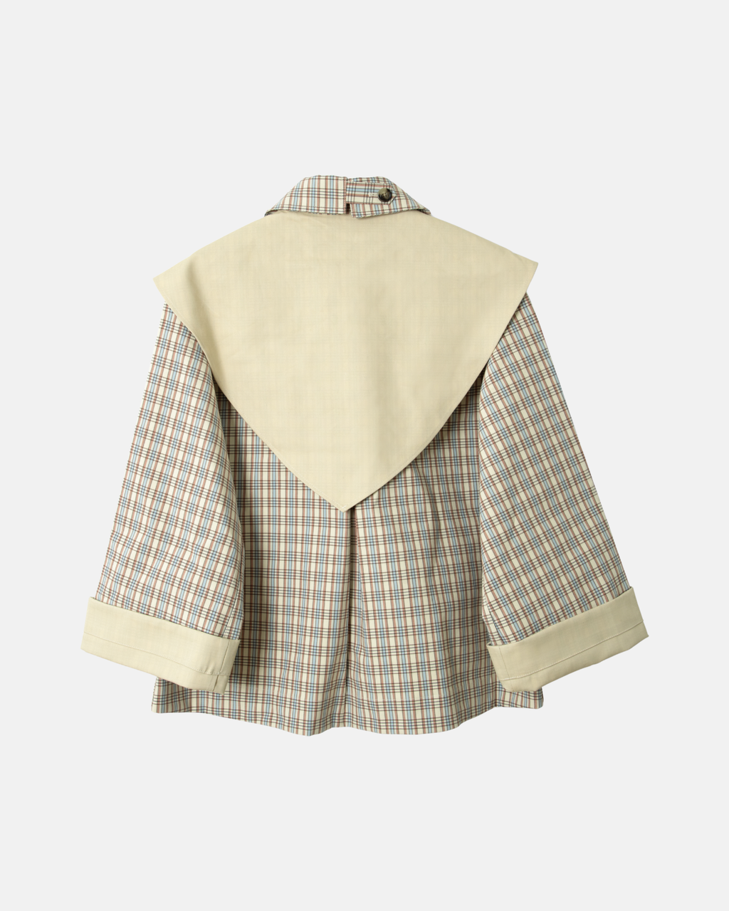 Damson Madder Jerry Reversible Crop Trench Ginger Check