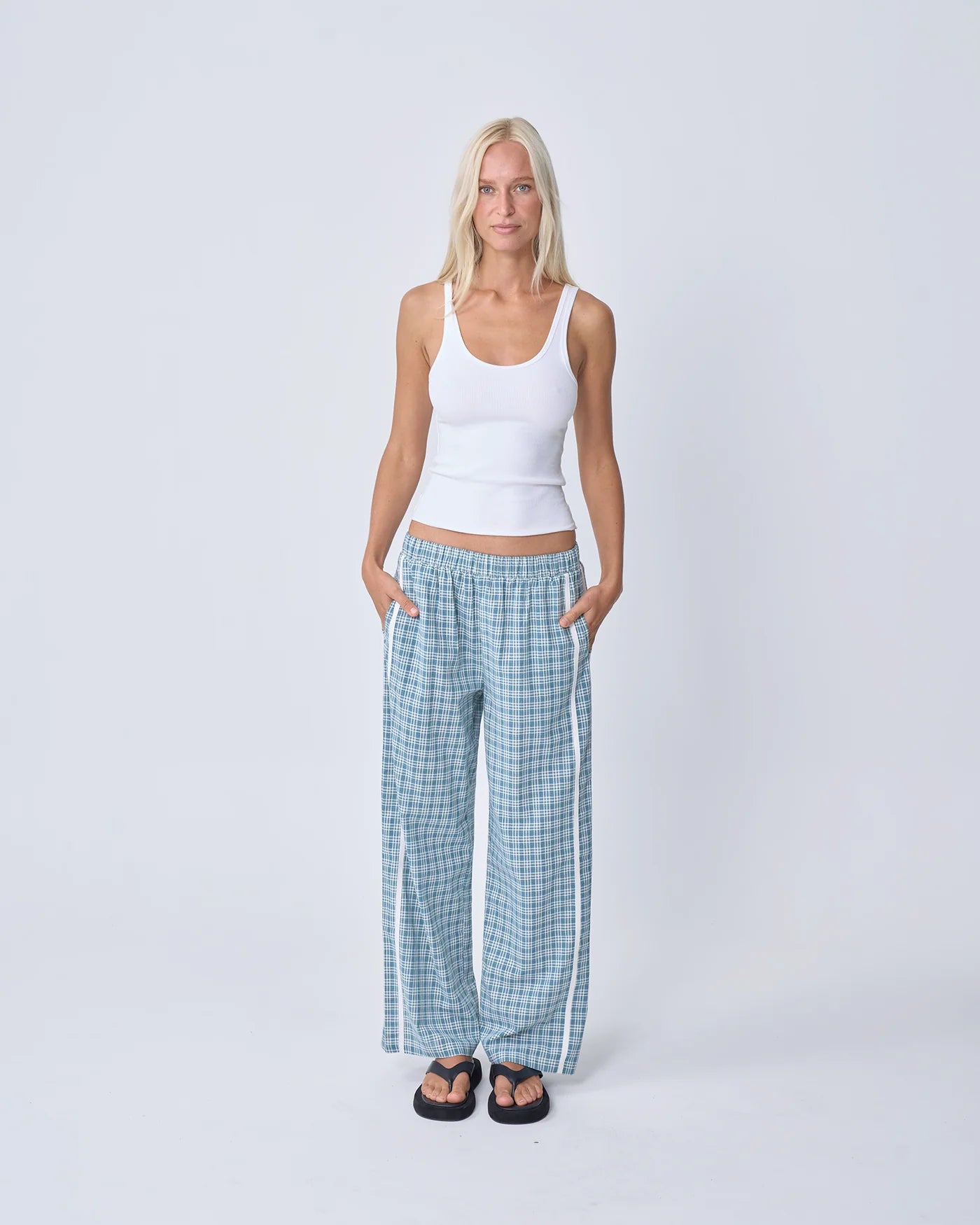 RACER PANT | BLUE PLAID