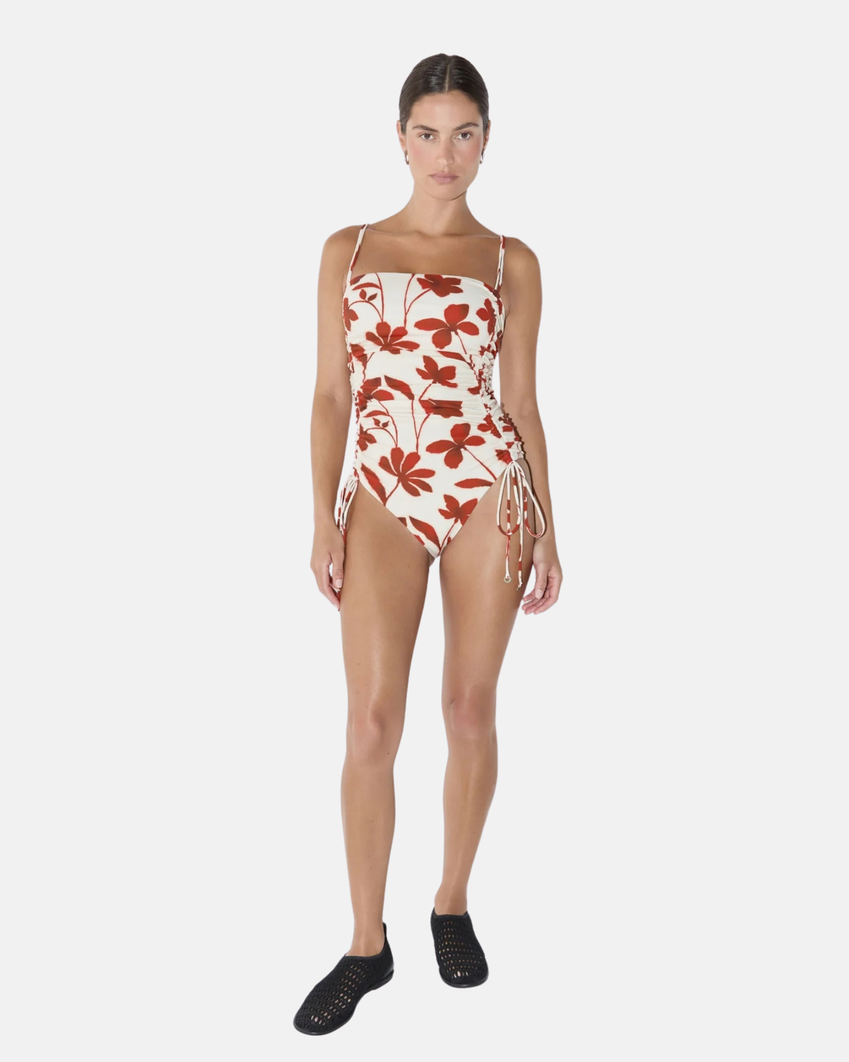 Zulu & Zephyr Gathered One Piece Ruby Floral