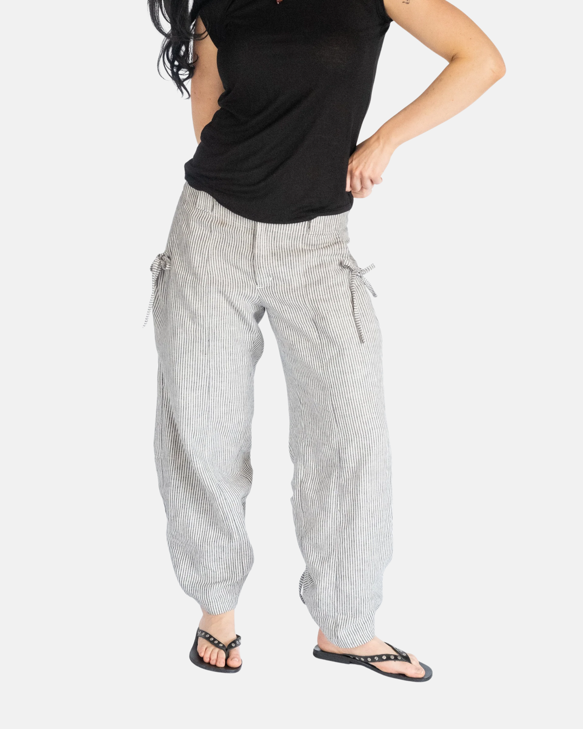 Obelia's Lilly Cargo White Pinstripe