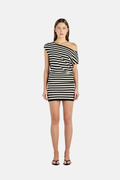 Ownley Brydie Knit Skirt Black/Cream Stripe